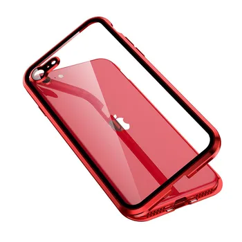 

Metal Magnetic Case + double-sided Tempered Glass Magnet Case Cover For iPhone 11 Pro Max XR XS MAX X 8 7 6s 6 Plus SE SE2 2020