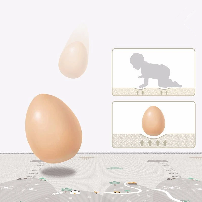 200*180cm Baby Double-Sided Non-Slip Crawling Game Pad 1cm Thickness Folding Soft Puzzle Pad Crawling Blanket Environmental