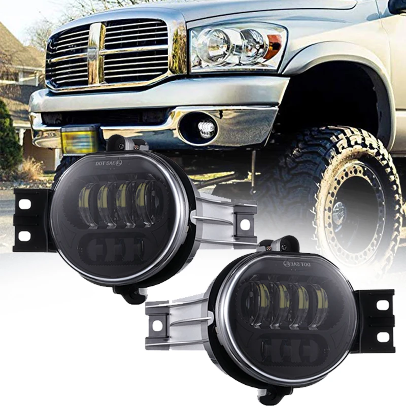 

Светодиодные противотуманные фары 63 Вт черного цвета для 2003-2009 Dodge Ram 1500 2500 3500 Durango
