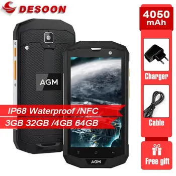 

Original AGM A8 IP68 Waterproof 4050mAh Mobile Phone 5.0"HD 4GB RAM 64GB ROM MSM8916 Quad Core 13.0MP NFC OTG