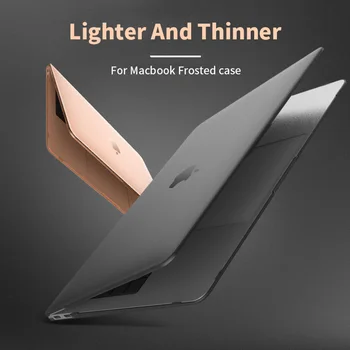 Matte Frosted Case Laptop Case for Apple MacBook Air Pro 13.3 15 13 12 Inch Case New Pro 13 A1932 A1989 Cover with Touch Bar 1