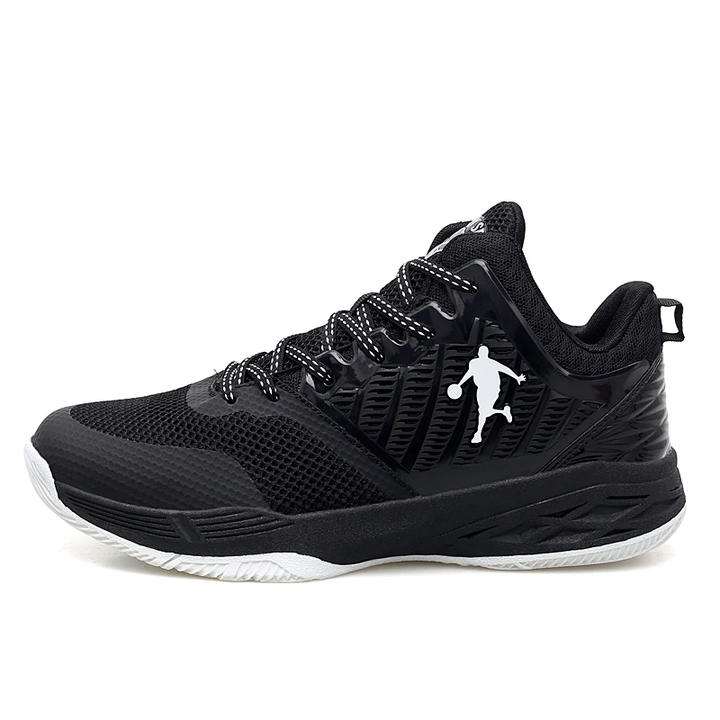 Black white Jordan Баскетбольная обувь мужские дышащие кроссовки мужские баскетбольные кроссовки женские противоскользящие уличные Спортивная мужская обувь Jordan 45 - Цвет: Black white