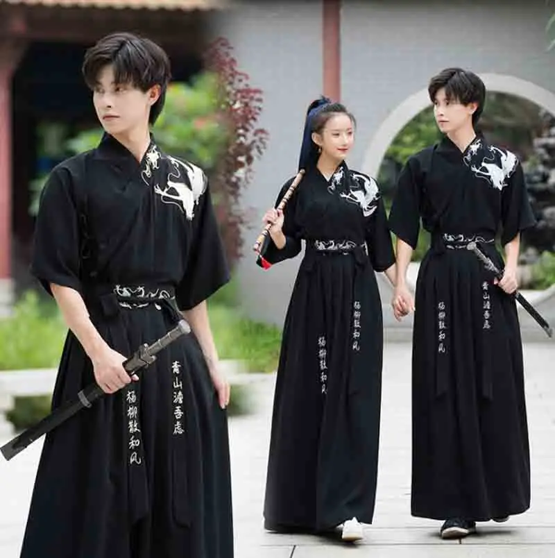 

Plus Size 5XL Hanfu Men Chinese Ancient Traditional Hanfu Male Halloween Cosplay Costume Party Fancy Dress Black For Men&Women