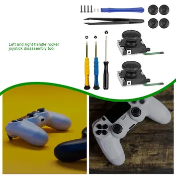 

3D Replacement Analog Joystick for Switch Controller with 4 Thumbstick Caps 3 Wing & Cross Screwdriver & Fixing Tools Nintendo