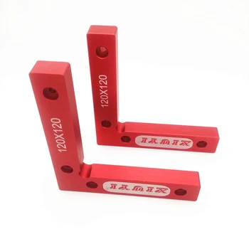 

Aluminum L-Squre Clamping Squares Woodworking 120x120mm 90 Degree Try Square Angle Ruler Rectangular Device Fixing Clip 1 Pair