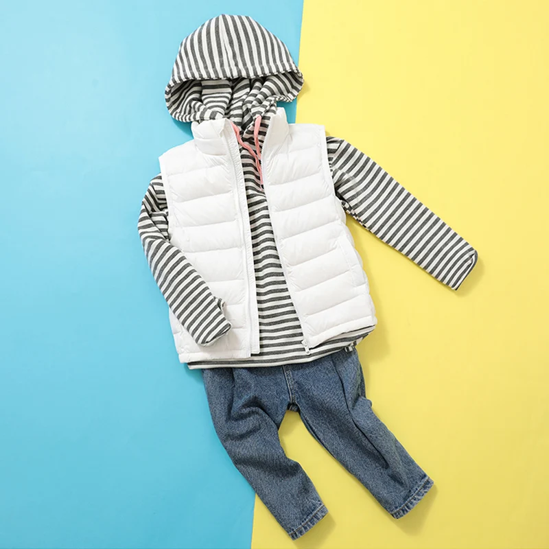 Kids Vest Coat Autumn Duck Down Sleeveless Waistcoats Boys Girls