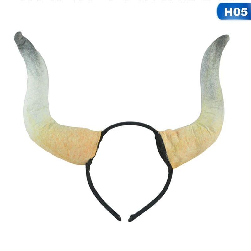 Handmade Sheep Horn Headband Hairband Accessory Demon Evil Gothic Cosplay Halloween Headwear Prop Headband