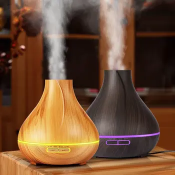 

Ultrasonic Colorful Wood Grain Aroma Humidifier Remote Control Petal Aromatherapy Machine Household Atomized Oil Diffuser