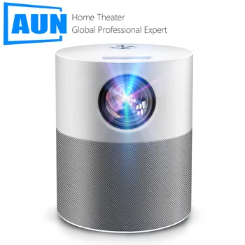 AUN Projetor completo HD 1080p ET40 android 9 beamer led mini projetor 4k decodificação de vídeo projetor para cinema em casa móvel 1