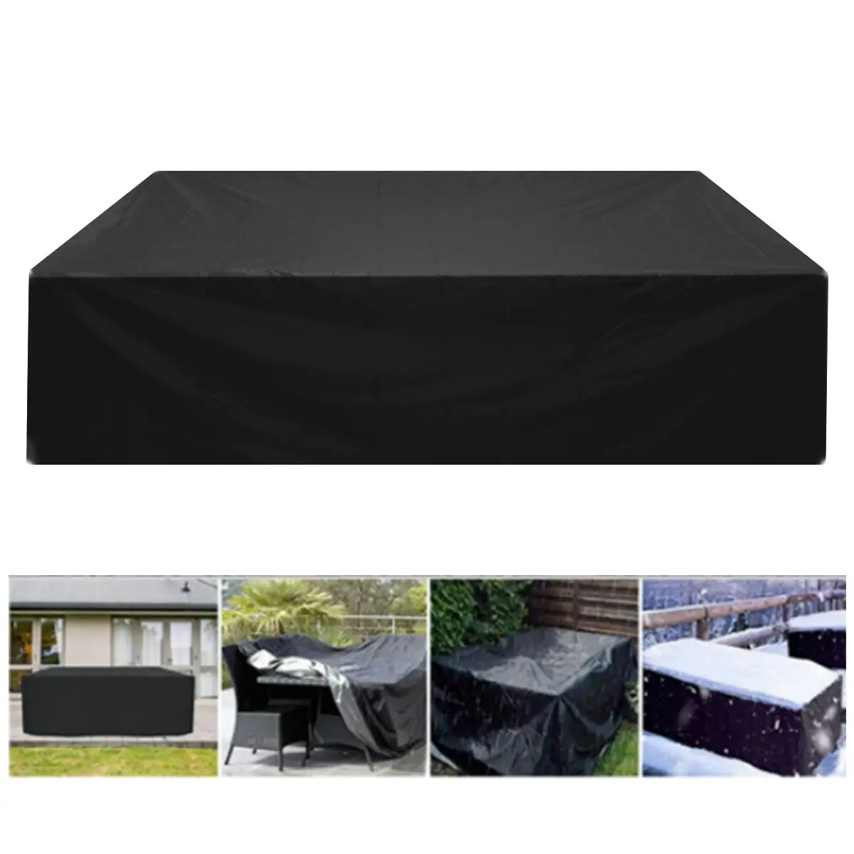 

Patio Furniture Covers Waterproof Table Chair Cover Anti Dust Rain UV Polyester Adjustable Elastic Drawstring Protective Case