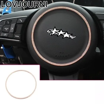 

Car Control System Gear Steering Wheel Interior Automovil Auto Automobile Mouldings Covers Sticker Strip 18 19 FOR Jaguar F-PACE