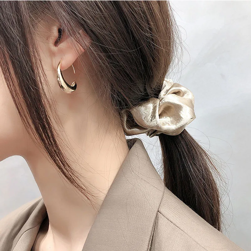 Vintage Gold Small Circle Hoop Earrings for Women Geometric Handmade Earrings Bride Girl Party Wedding Jewelry Gift - Image 4