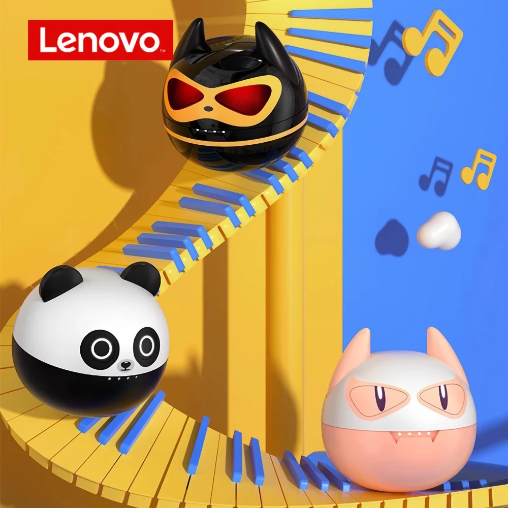 Lenovo Thinkplus X15 TWS Earphones HIFI Stereo Mini Wireless Headphones Cute Animal-shaped Headset Earbuds Gifts For Children |