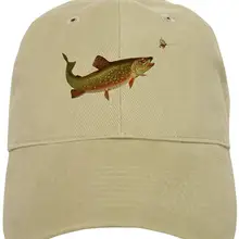 Винтажная бейсболка с рисунком форели для рыбалки