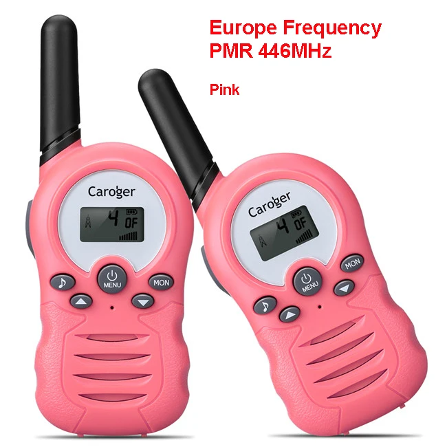 EU Pink Caroger 22 канала 2 шт. рации FRS/GMRS 462/467 МГц двухстороннее радио 2 миль диапазон портативное устройство для переговоров камуфляж - Цвет: EU Pink