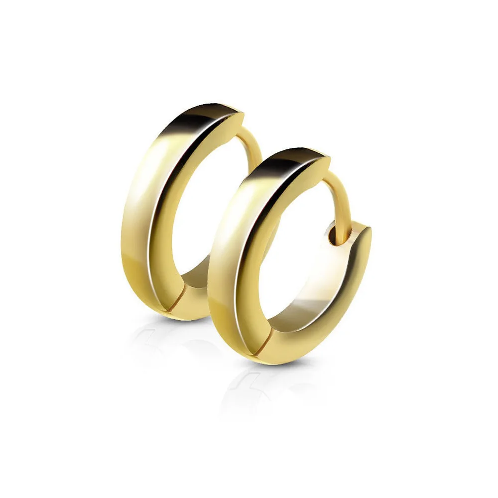 Gold Серьги из нержавеющей стали для женщин и мужчин Brincos Pendientes хирургические металлические серьги-гвоздики серьга Brinco сережки orecchini Kolczyki - Окраска металла: Gold