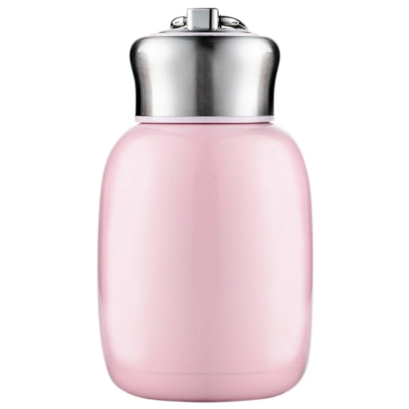 Pink 280Ml Mini Coffee Vacuum Flasks Stainless Steel Travel Drink Water Bottle Cups and Mugs - Цвет: Pink