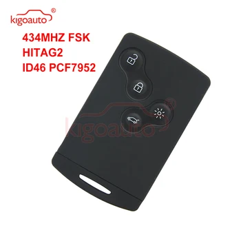 

Kigoauto 285975779R Remote Smart Card Key 4 button 434mhz PCF7952 for Renault Laguna III Megane III Scenic III 2010 2011 2012