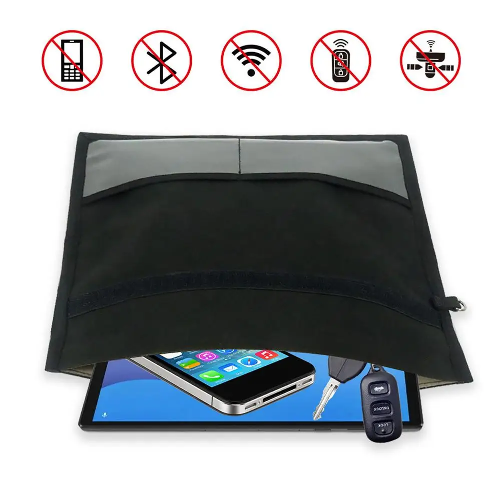 Signal Blocking Faraday Bag,Anti-Radiation,Anti-Hacking,Tracking, Spying For Cell Phones,GPS, RFID,Car Key FOB,EMP,NFC,EMF Case