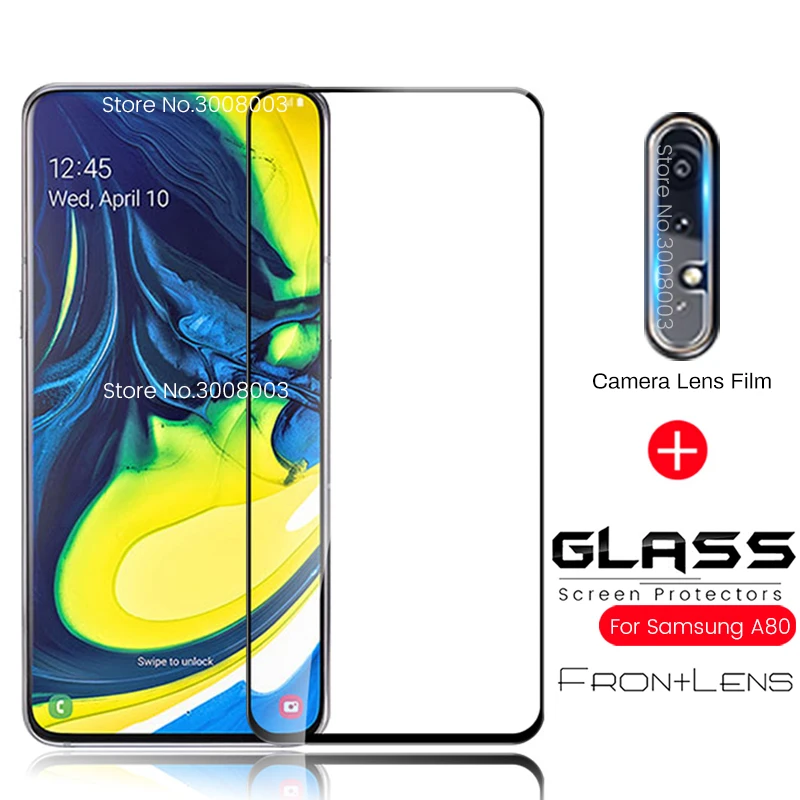 

2-in-1 camera glass for samsung galaxy a80 2019 armor protective glasses sansung a 80 sm-a805f/ds global 6.7'' phone sceen film