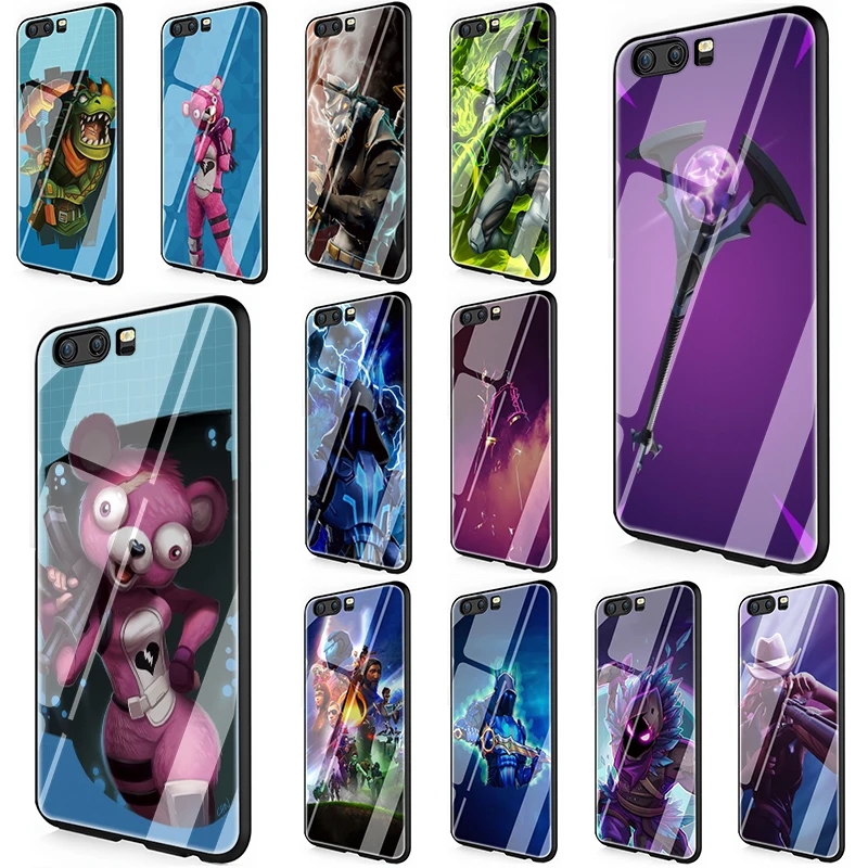 

battle royale Tempered Glass Cover Case for Huawei P10 P20 P30 Mate 20 Honor 9 10 Lite Pro 7A 8X P Smart
