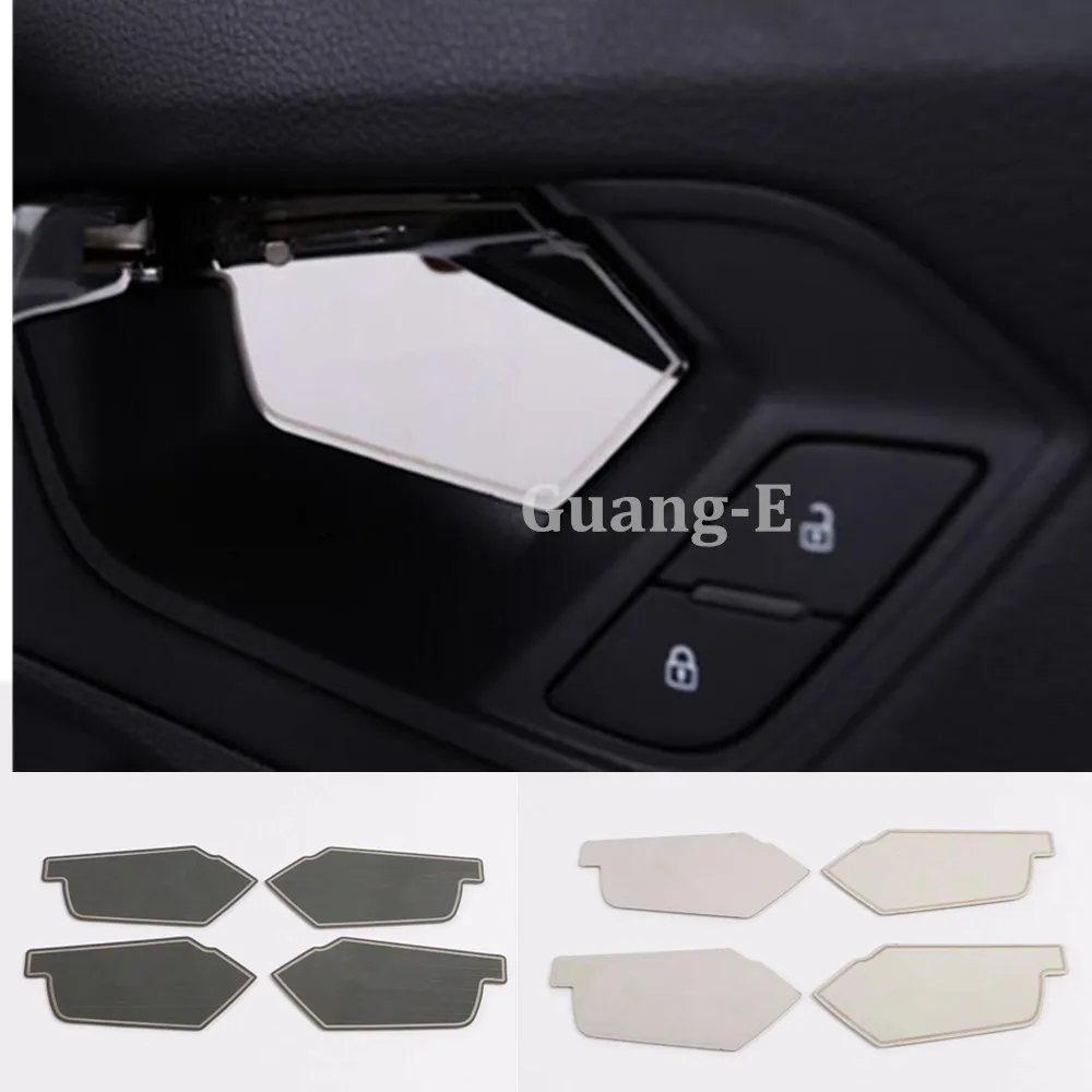 Car sticker protect detector handle trim stainless steel inner internal door 4pcs For AUDI Q3 （F3）