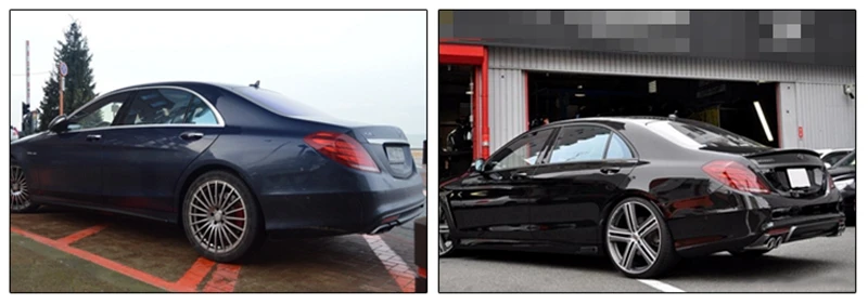 Для Mercedes W222 S Class 4-дверный седан-Up углеродного волокна задний багажник спойлер автомобиля украшение в виде хвостового крыла для S300 S350 S400 S550