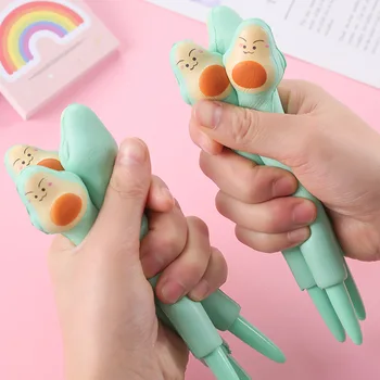 

Creative Decompression Avocado Gel Pen Cute 0.38 mm black Ink Neutral Pen Promotional Gift Stationery school writing Supplies