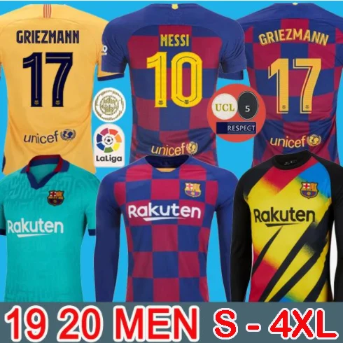 Barcaed футболка с длинным рукавом для футбола F. DE JONG GRIEZMANN MESSI SUAREZ ARTHUR COUTINHO VIDAL I. RAKITIC футбол DHL корабль