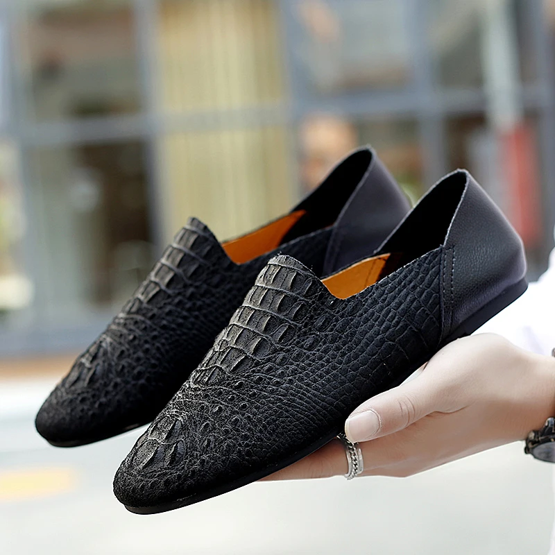 Mocasines de piel auténtica para hombre, zapatos informales de lujo a moda, ligeros, hechos a medida|Mocasines| - AliExpress
