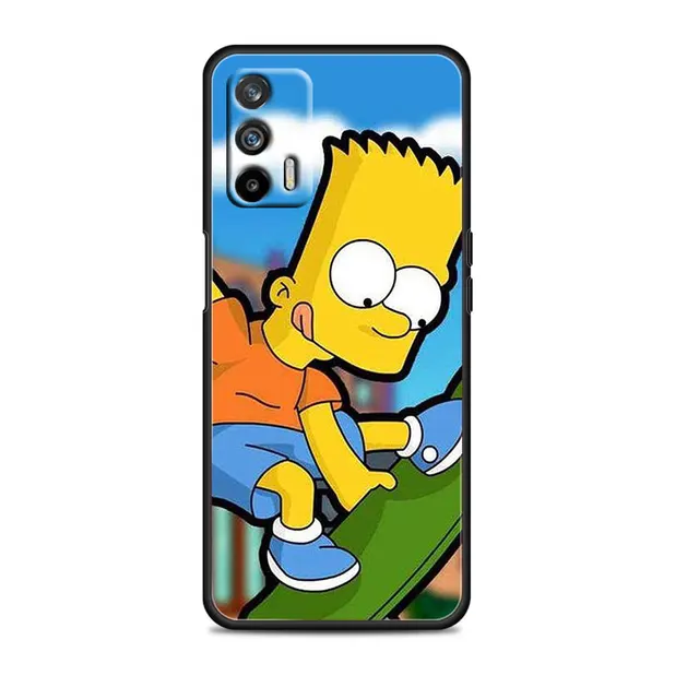 The Simpsons Happy Family For OPPO Realme GT Explorer Master Neo Flash Edition C21 C20 C15 C11 C3 Soft Black Phone Case Style 06