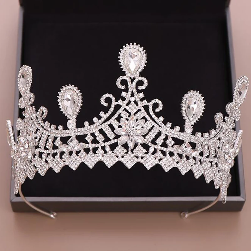 Стильный Простой Кристалл Корона Свадебные аксессуары для волос для женщин модное свадебное платье аксессуары для дня рождения корона