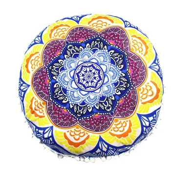 

Fashion Mandala Pillowcase Round Indian Mandala Pattern Pillowcase Light Color Floral Print Casual Tribe Pillow Case Dropshiping