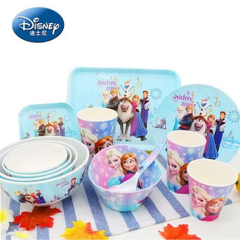 

Frozen Disney Children's Tableware Cute Kitchen Supplies Cartoon Plate Spoon Dish Melamine Environmental Protection Dinner Ware