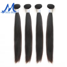 Missblue перуанские накладные волосы пучки прямые человеческие волосы 34 36 38 40 дюймов 3/4 пучки Натуральные Цветные волосы Реми для наращивания