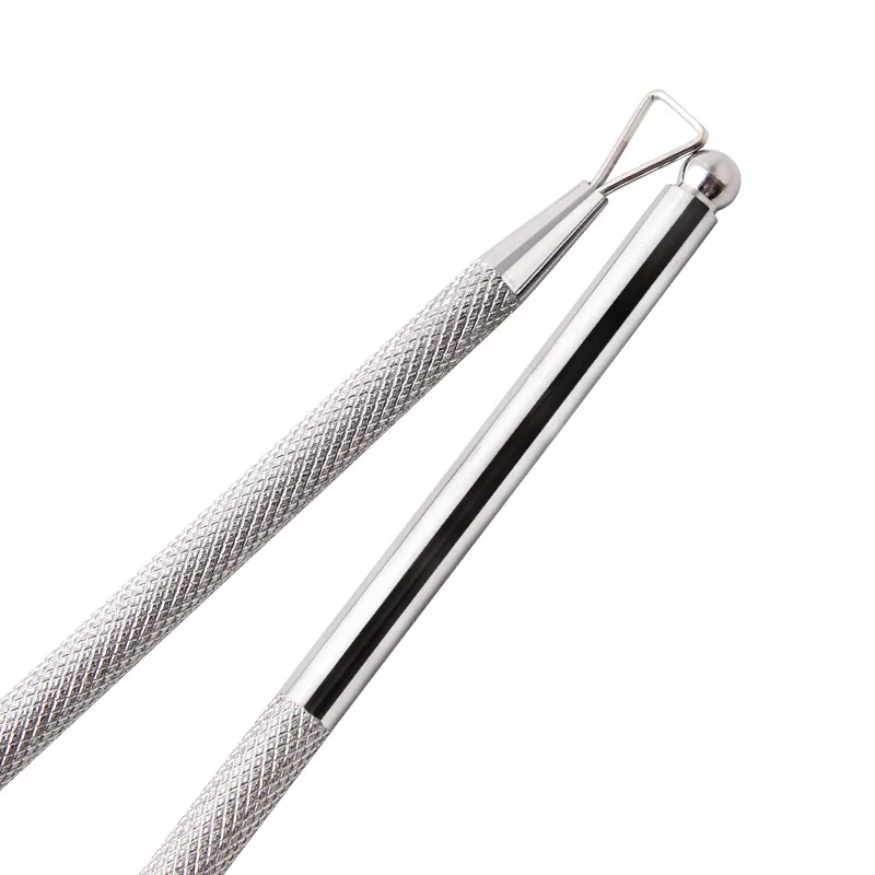 

Dual End Stainless Steel Nail Art Cuticle Pusher Gel Polish Nails Trimmer Remover Clean Tool CJ666