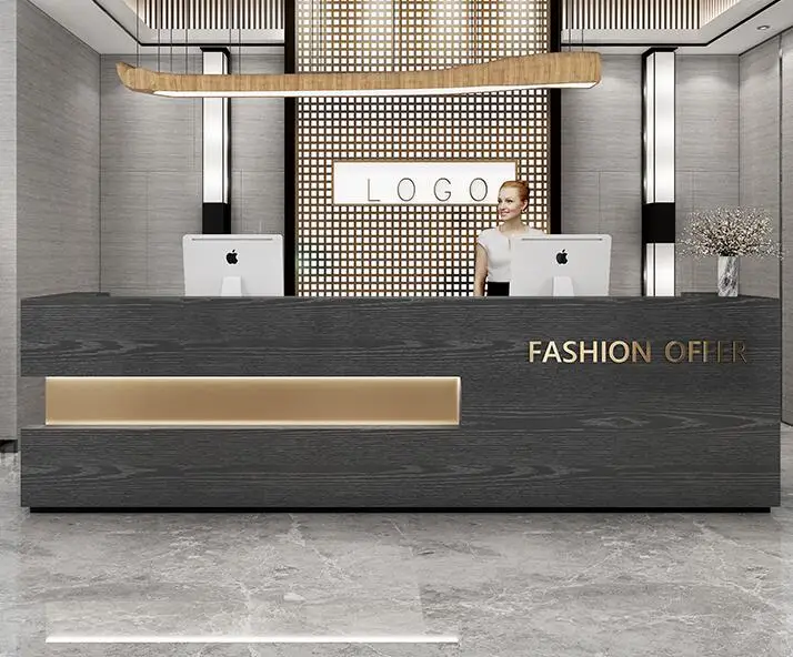 Cashier Simple Modern Company Front Desk Hotel Reception Desk Women's Clothing Store Beauty Salon Bar Counter Customized