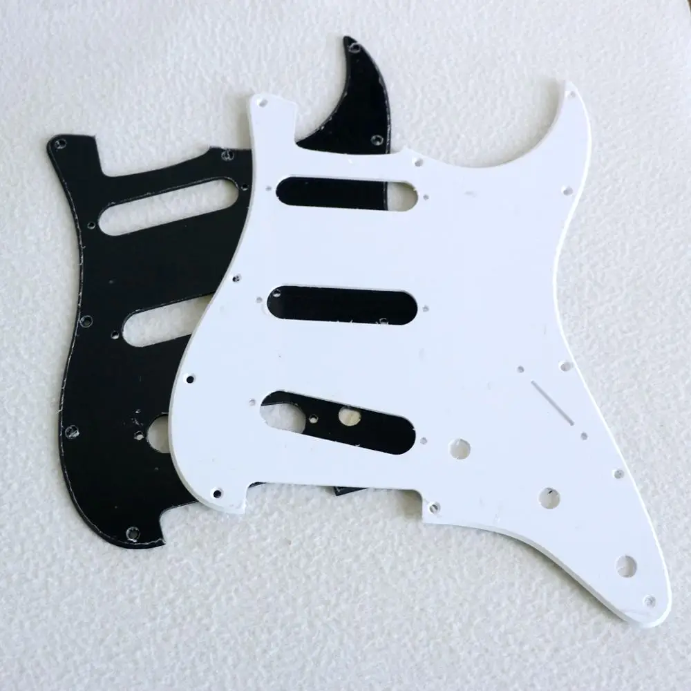 Стандарт США SSS 1ply белая ST Гитара pickguard в черном цвете для diy электрогитары s