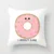 Nordic Style Pink White Simple Ins Wind Pillowcase Car Sofa Cushion Pillowcase Double Sided Velvet Pillow Cover 7