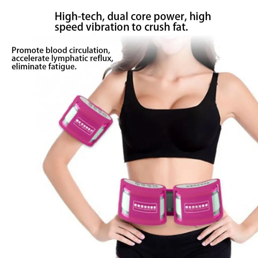 US Plug 100-240V Electric Slimming Belt Weight Loss Rejection Fat Burning Vibration Fitness Massager Belt Body Shape Health Care