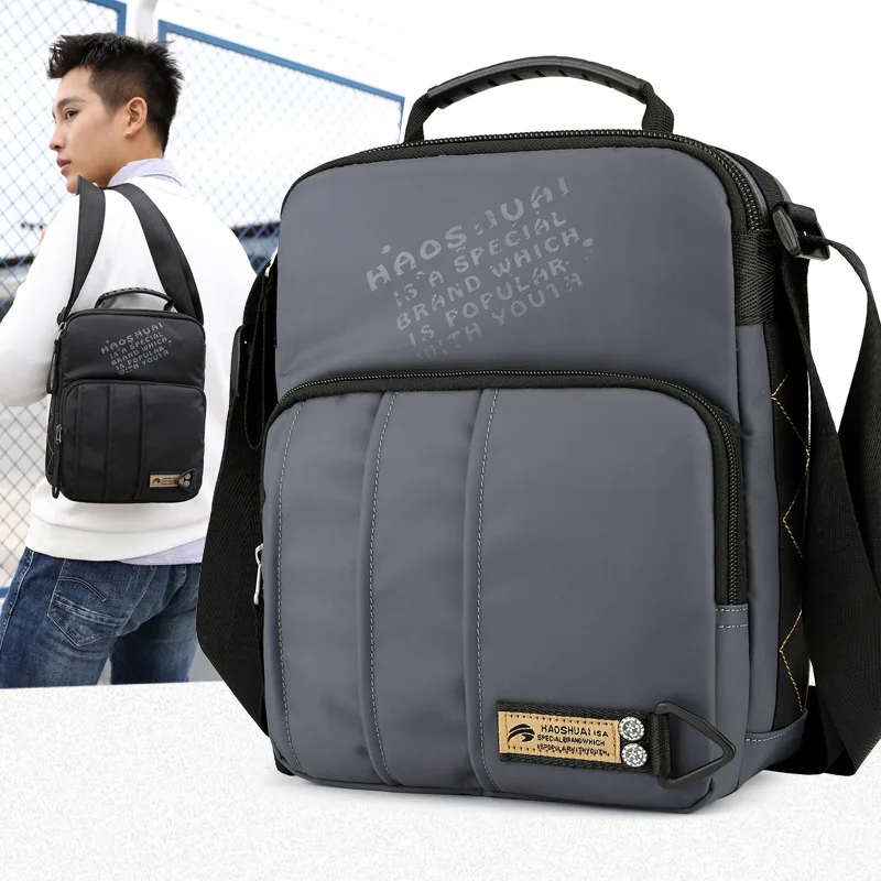 

Business Casual MEN'S Single-shoulder Bag Versatile Waterproof Nylon Bag Lightweight Travel Shoulder Bag Large Capacity Handbag