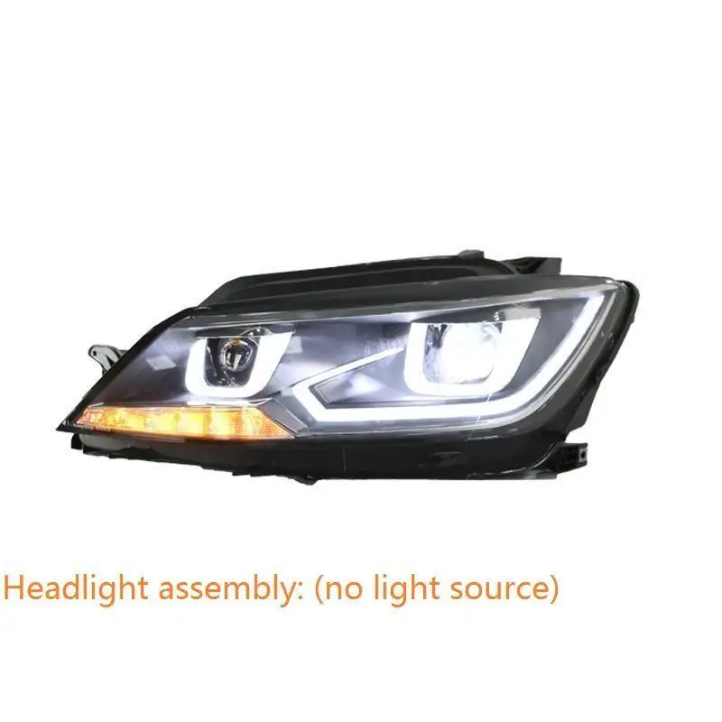 MODEL H Дневные ходовые Neblineros Para автозапчасти наружная лампа Led Drl фары автомобильные фары в сборе 17 18 для Volkswagen Lamando - Цвет: MODEL H