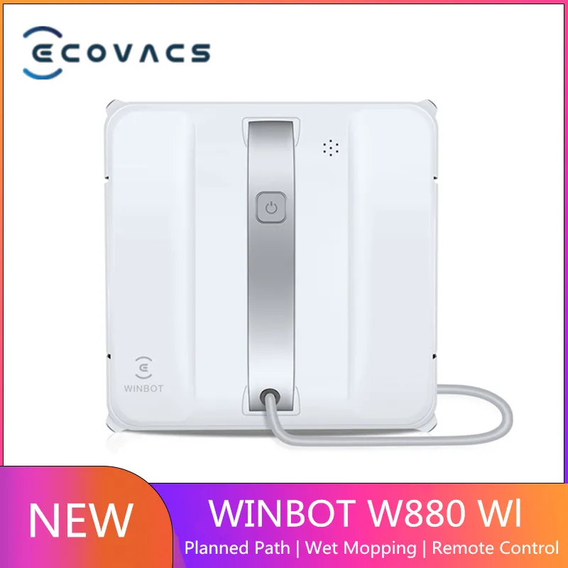 Новый пылесос ECOVACS WINBOT W880 с подсветкой 2800 па 30-минутный резервный аккумулятор