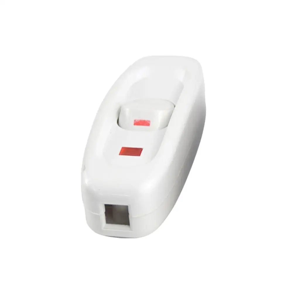 1 шт. прикроватная лампа переключатель настольные лампы шнур питания кабель переключатель с Светодиодный индикатор светильник 220V 10A Встроенный ВКЛ/ВЫКЛ - Цвет: White