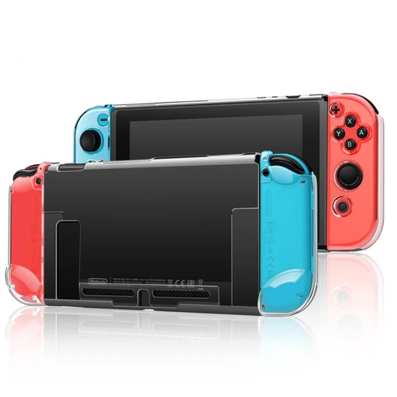 Прозрачный жесткий чехол из поликарбоната защитный для контроллера Nintendo Switch Joy-Con