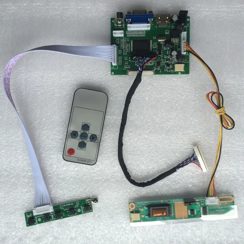 

2AV display panel Work For Controller Board kit B133EW01/QD15XL06/M170ETN01/G190ETN01 HDMI VGA LCD Screen remote