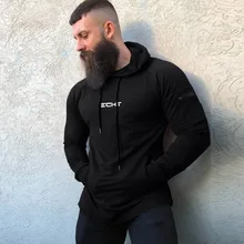 Весенне-осенний Спортивный Повседневный тренировочный светильник для бега и занятий фитнесом, пуловер с капюшоном без логотипа, мужская Толстовка