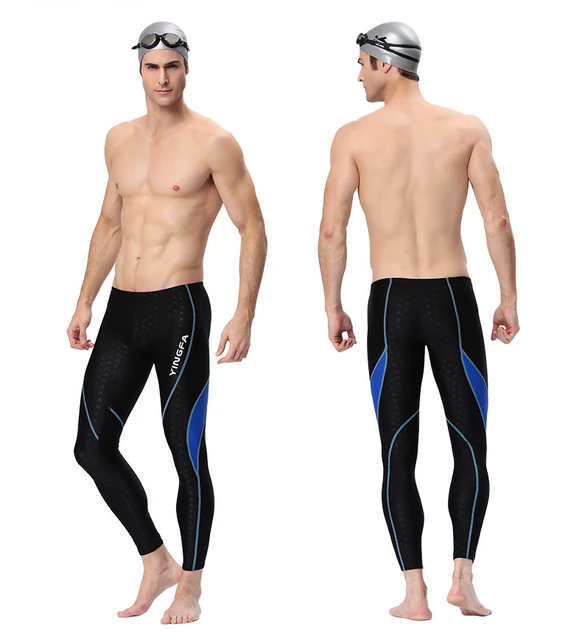 Swim Pants Men Swimsuit Long Shark Skin Swim Trunks Training Leggings  Swimwear  eBay