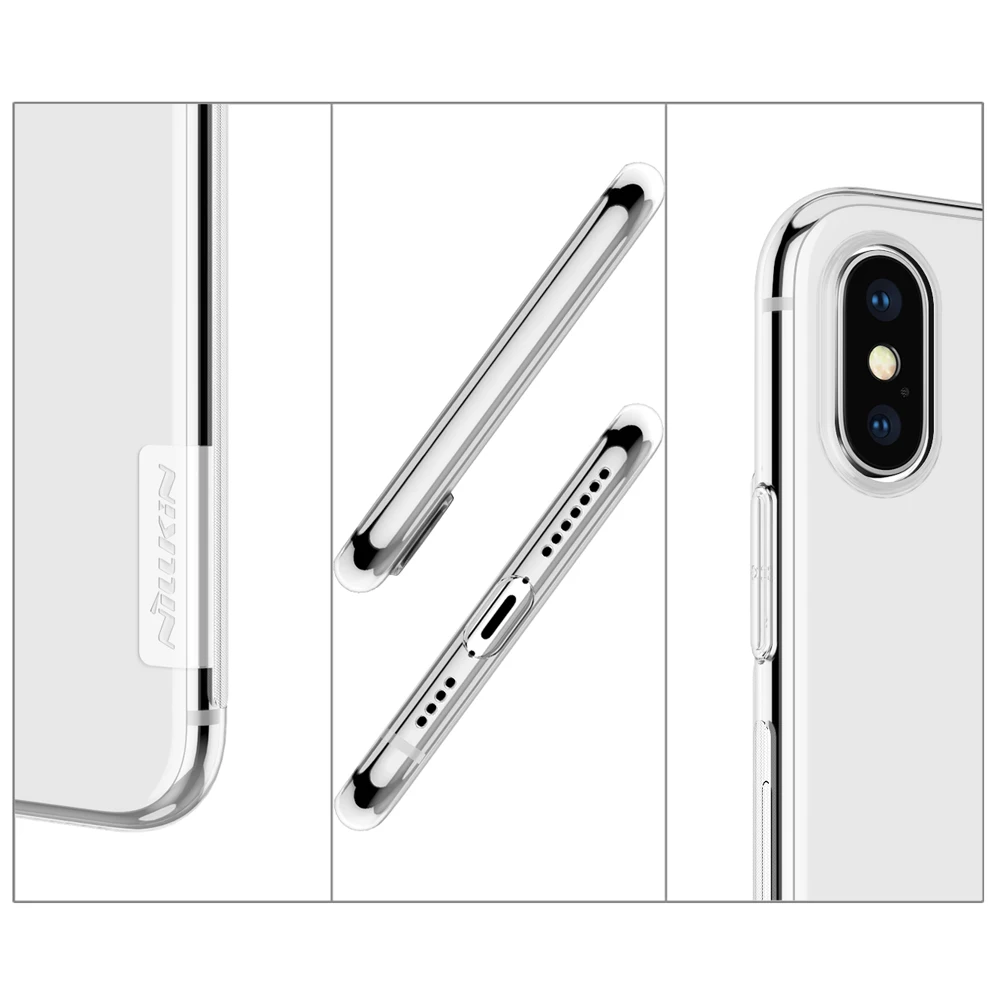 Для iPhone X XR XS Max чехол Nillkin TPU 0,6 мм Ультратонкий чехол для телефона силиконовый чехол для iPhone 8 7 6 6s Plus 5 5S SE Nilkin чехол