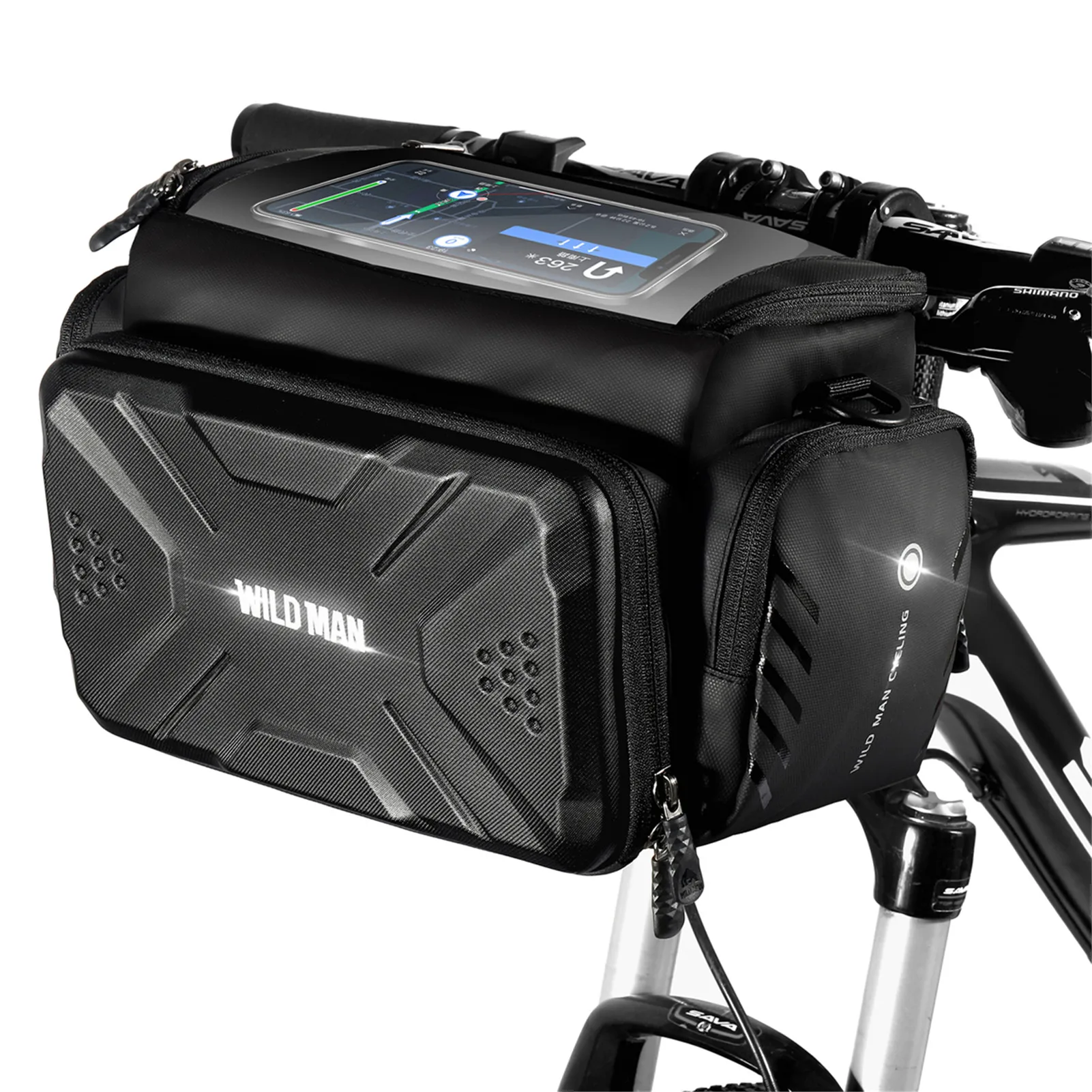 

Cycling Bicycle Insulated Front Bag MTB Bike Phone Holder Handlebar Bags Basket Pannier Bag With Strip Bike Cycling Accessories